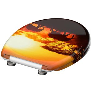 SCHÜTTE Capac toaletă eliberare rapidă / silențios „AFRICA”