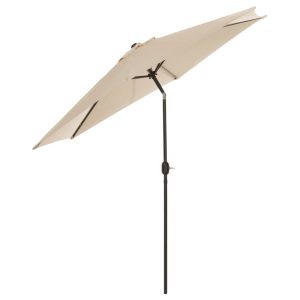 Madison Umbrelă de soare de grădină Tenerife, ecru, 300 cm, rotundă
