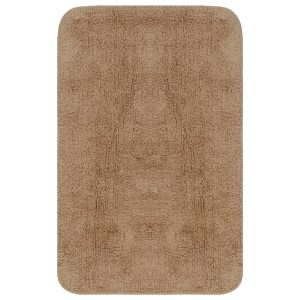 Set covorașe baie, 3 piese, bej, textil