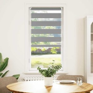 Jaluzea tip zebră, 80 x 150 cm, gri