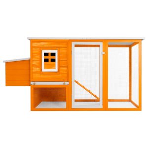 Coteț de păsări pentru exterior adăpost găini cu 1 cuibar lemn