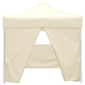 41464 Cream Foldable Tent 3 x 3 m with 4 Walls