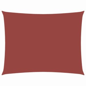 Parasolar din țesătură oxford, dreptunghiular, 4×6 m, cărămiziu