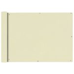 Prelată balcon din material textil oxford, 75 x 600 cm, bej