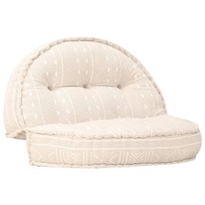 Fotoliu puf, 100 x 20 cm, bej, material textil