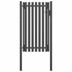 Poartă de gard grădină, antracit, 1 x 2,25 m, oțel
