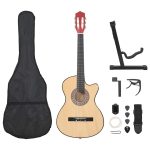 Set chitară acustică occidentală 12 piese, cu 6 corzi, 38″