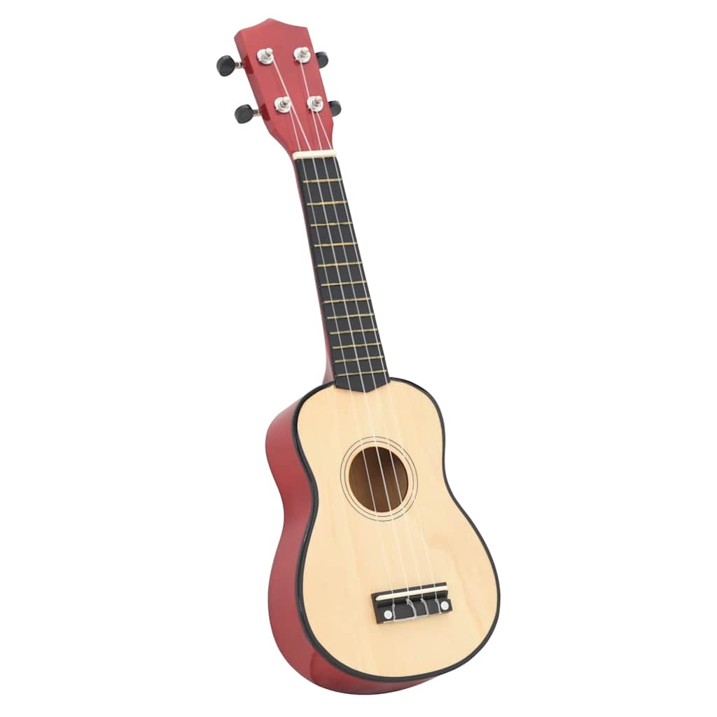 Set ukulele soprano, cu husă, pentru copii, natural, 21″