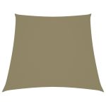 Parasolar, bej, 2/4×3 m, țesătură oxford, trapez