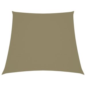 Parasolar, bej, 2/4×3 m, țesătură oxford, trapez