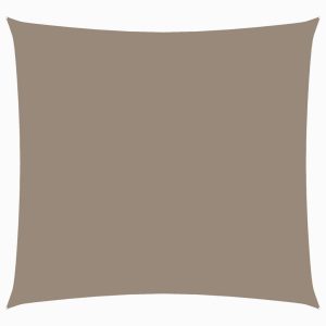 Parasolar, gri taupe, 6×6 m, țesătură oxford, pătrat