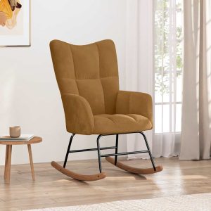 Scaun balansoar, maro, catifea