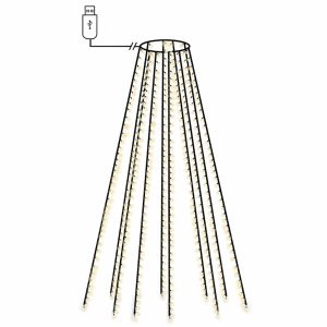 Instalație brad 500 LED-uri alb rece 500 cm interior/exterior