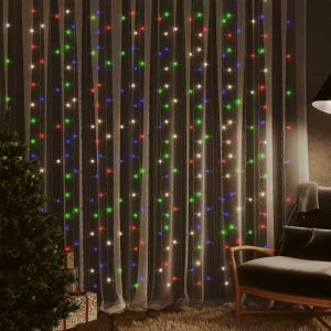 Instalație lumini tip perdea 300 LED multicolor 3×3 m 8 funcții