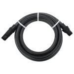 Furtun de aspirație cu racorduri din PVC, negru 1″ 10 m, PVC