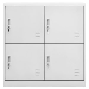 Dulap de vestiar, gri deschis, 90x45x92,5 cm, oțel