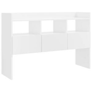 Servantă, alb extralucios, 105x30x70 cm, PAL