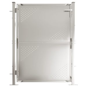 Poartă de grădină, 100×125 cm, oțel inoxidabil