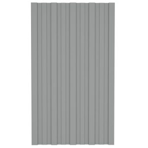 Panouri pentru acoperiș, 36 buc., gri, 80x45cm, oțel galvanizat