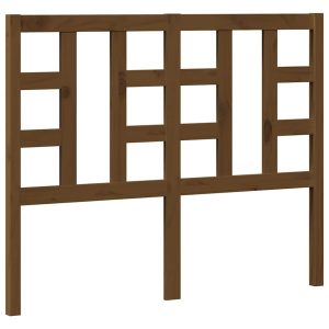 Tăblie de pat, maro miere, 126x4x100 cm, lemn masiv de pin