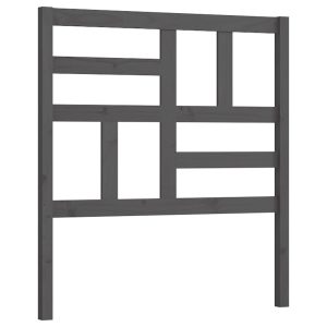 Tăblie de pat, gri, 106x4x104 cm, lemn masiv de pin