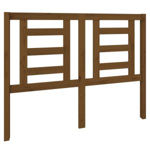 Tăblie de pat, maro miere, 126x4x100 cm, lemn masiv de pin