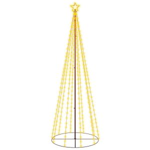 Brad de Crăciun conic, 310 LED-uri, alb cald, 100×300 cm