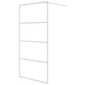 Paravan duș walk-in, alb, 100×195 cm, sticlă ESG transparentă