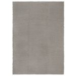 Covor dreptunghiular, gri, 160×230 cm, bumbac