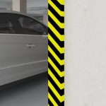 Protecție de colț, galben și negru, 6x2x101,5 cm, PU