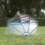 Cupolă pentru piscină, 315×158 cm, PVC, rotund