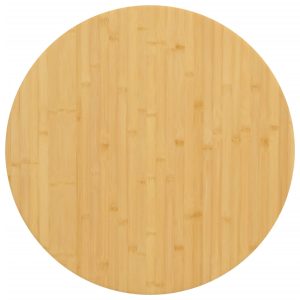 Blat de masă, Ø80×1,5 cm din bambus