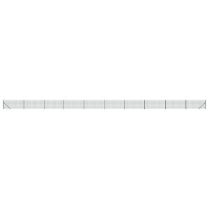 Gard plasă de sârmă cu bordură, verde, 0,8×25 m