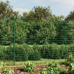 Gard plasă de sârmă cu bordură, verde, 2,2×25 m