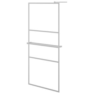 Paravan duș walk-in cu raft crom 100×195 cm sticlă ESG/aluminiu